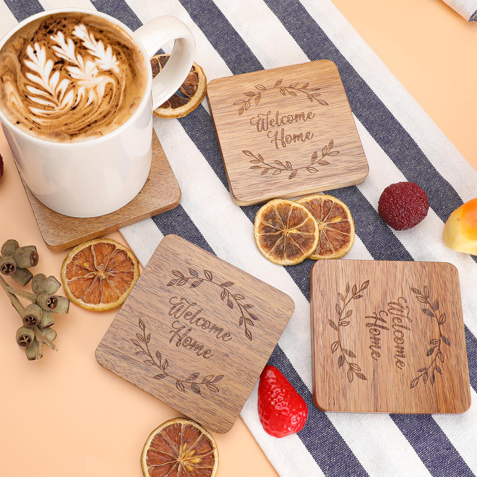 Housewarming Gift Basket Set for New Homeowners - Thoughtful Closing Gifts for Couples & Realtors - Includes 'Home Sweet Home' Coasters - Perfect for Housewarming Parties & New Home Celebrations