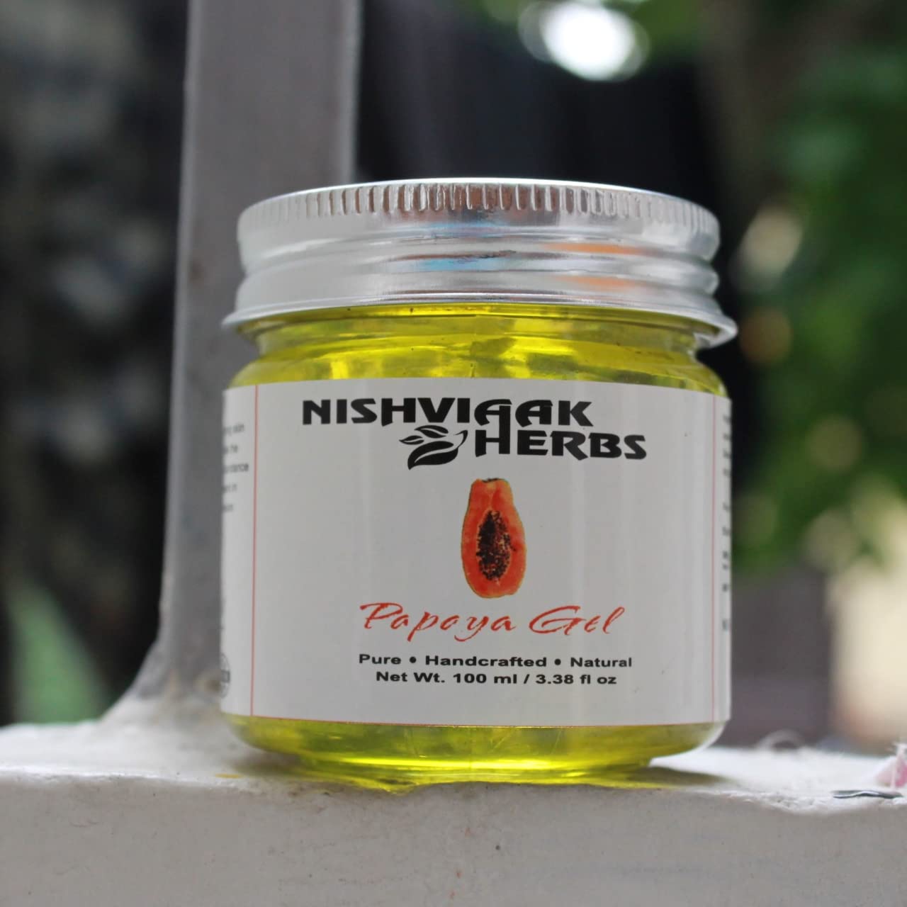 Nishviaak™ Natural Papaya Gel for Skin Brightening & Acne Treatment - Best for Face, Body & Hair Care - Hydrating & Exfoliating Gel for Glowing Skin