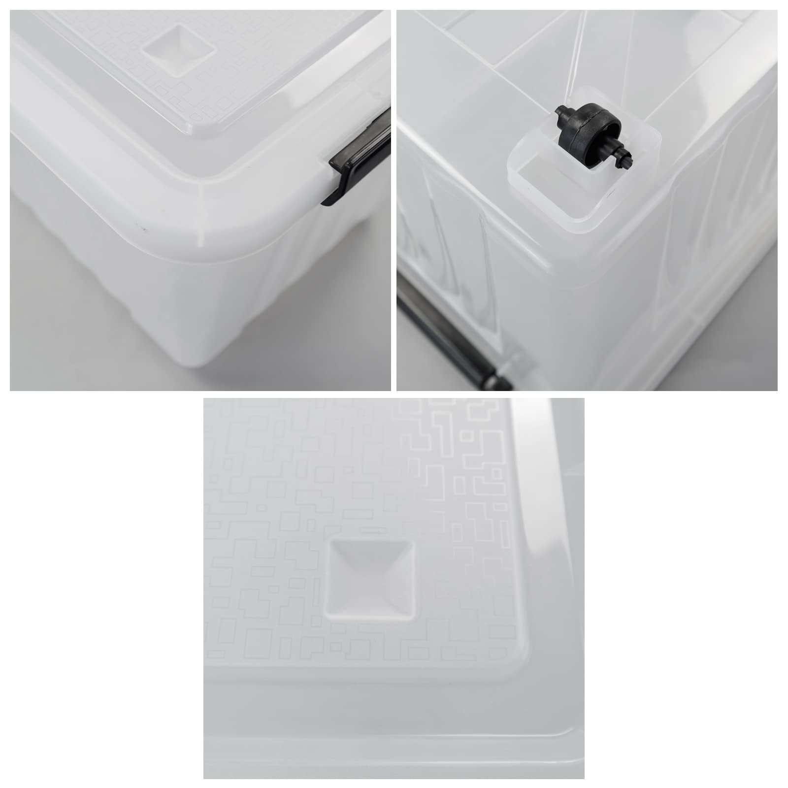 4-Pack Clear Plastic Storage Box with Lid - 30L Large Latching Storage Bins for Home, Office, Garage & Closet Organization - Perfect for Storing Clothes, Toys, Tools & More