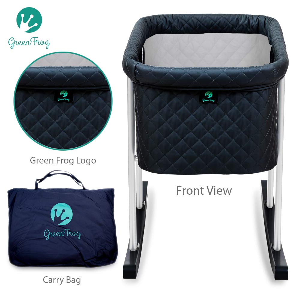 Green Frog Bassinet - Lily Pod Portable Baby Crib for Newborns | Lightweight & Foldable Infant Bed for Nursery, Travel & Co-Sleeping