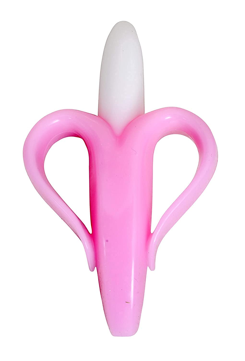 Organic Silicone Baby Teether for 3-12 Months - BPA Free Banana-Shaped Teething Toy & Toothbrush (32 Colors) - Perfect for Soothing Sore Gums & Early Oral Care