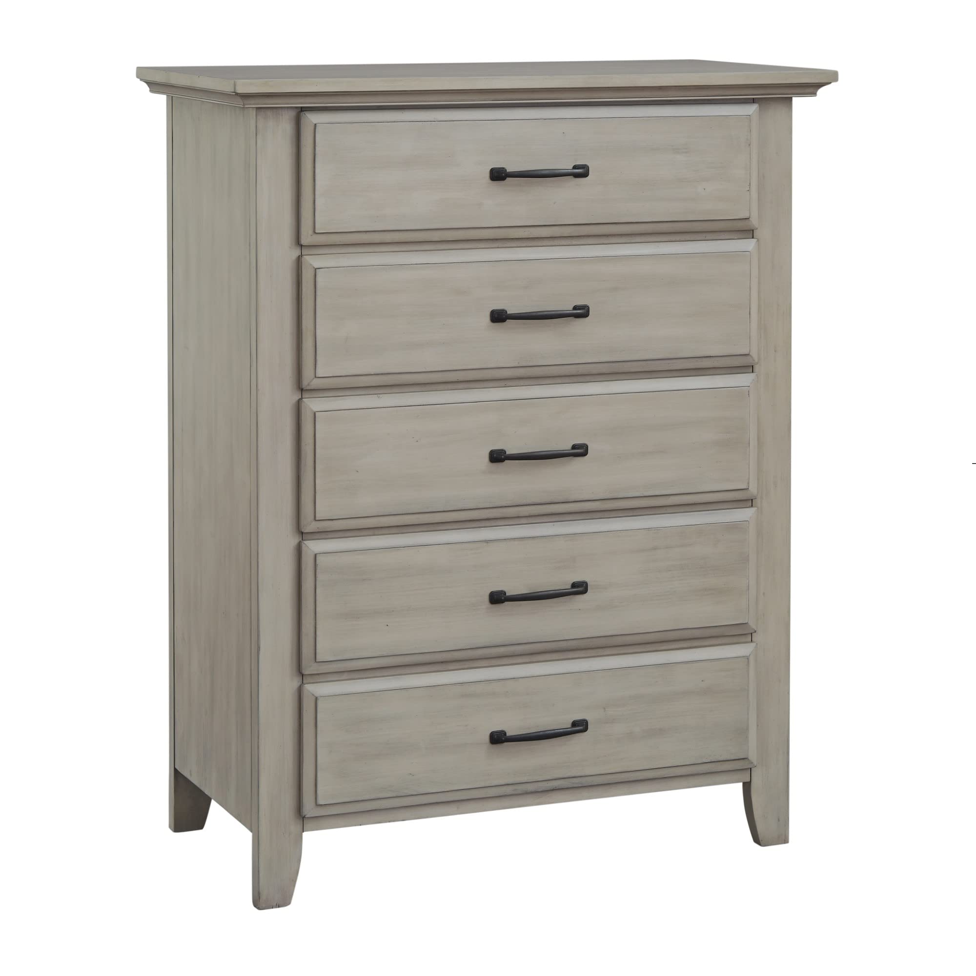 Soho Baby Chandler Premium 5-Drawer Dresser Chest with Stone Wash Finish - Nursery & Kids Room Storage Furniture for Baby Clothes, Toys & Essentials