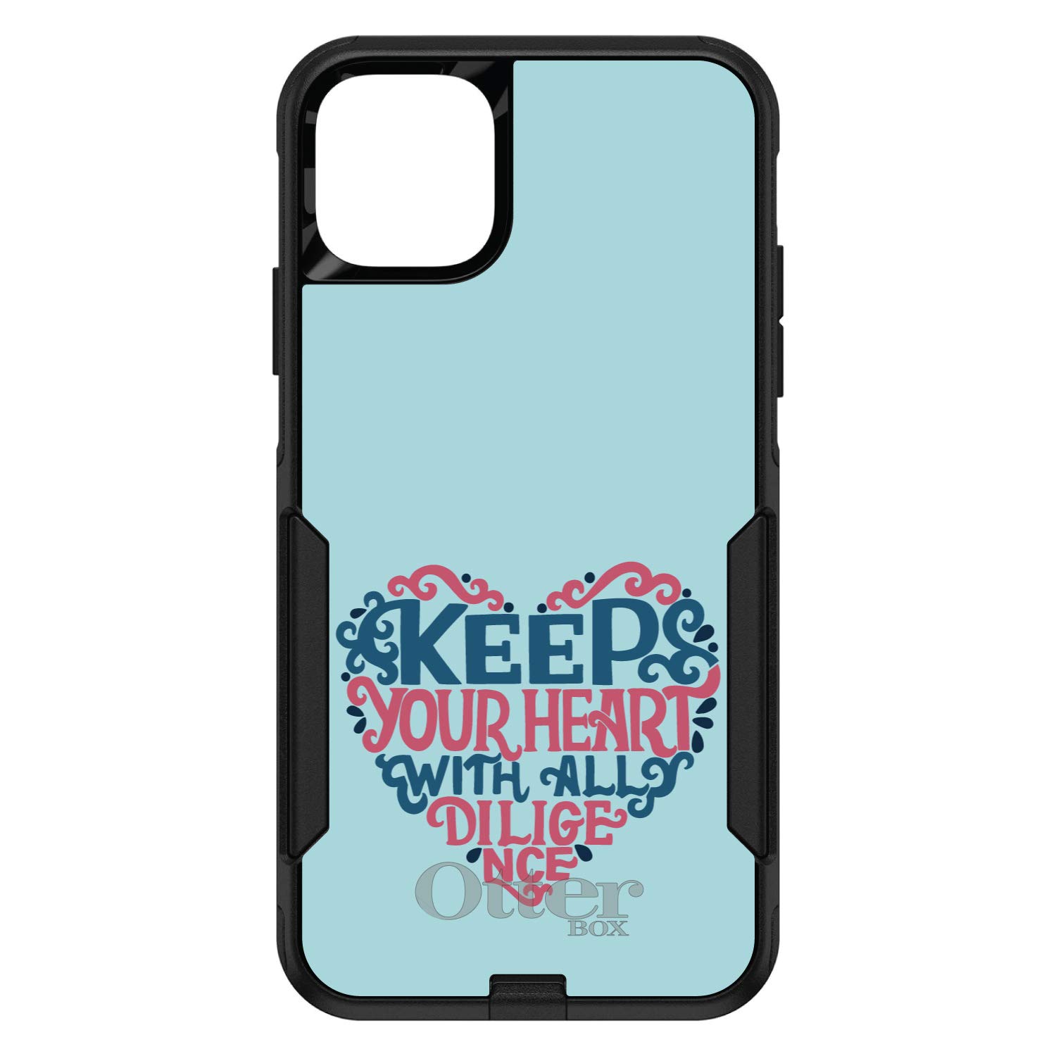 DistinctInk iPhone 12/12 Pro Case (6.1 Inch) - Shockproof Protective Cover with Slim Design | Replacement for OtterBox Commuter | Custom Black Phone Case for Daily Use, Work & Outdoor Activities