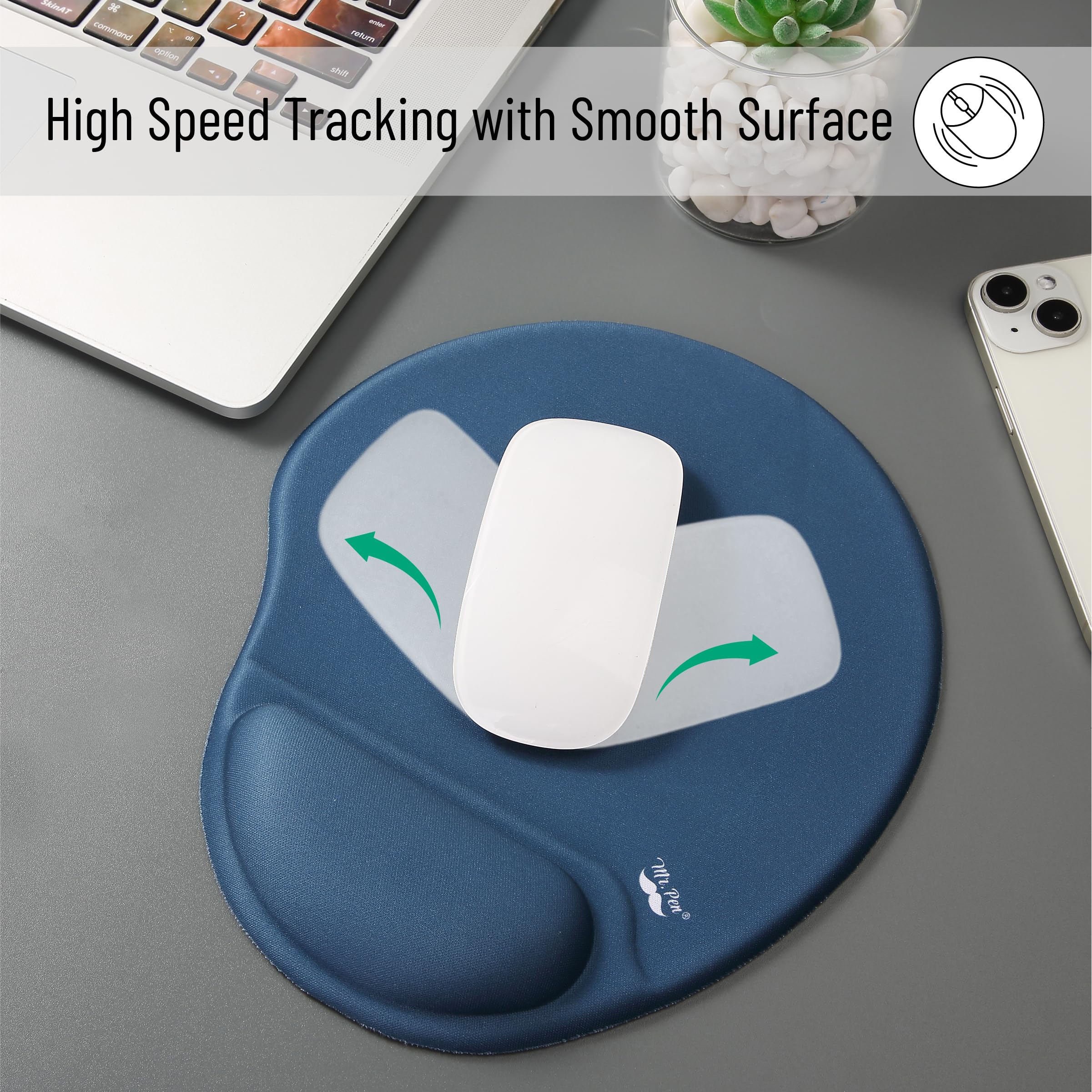 Ergonomic Gel Gaming Mouse Pad with Wrist Support - Comfortable Wrist Rest for PC, Laptop, Office & Gaming - Non-Slip Base, Smooth Surface - Ideal for Long Hours of Work & Gaming Sessions
