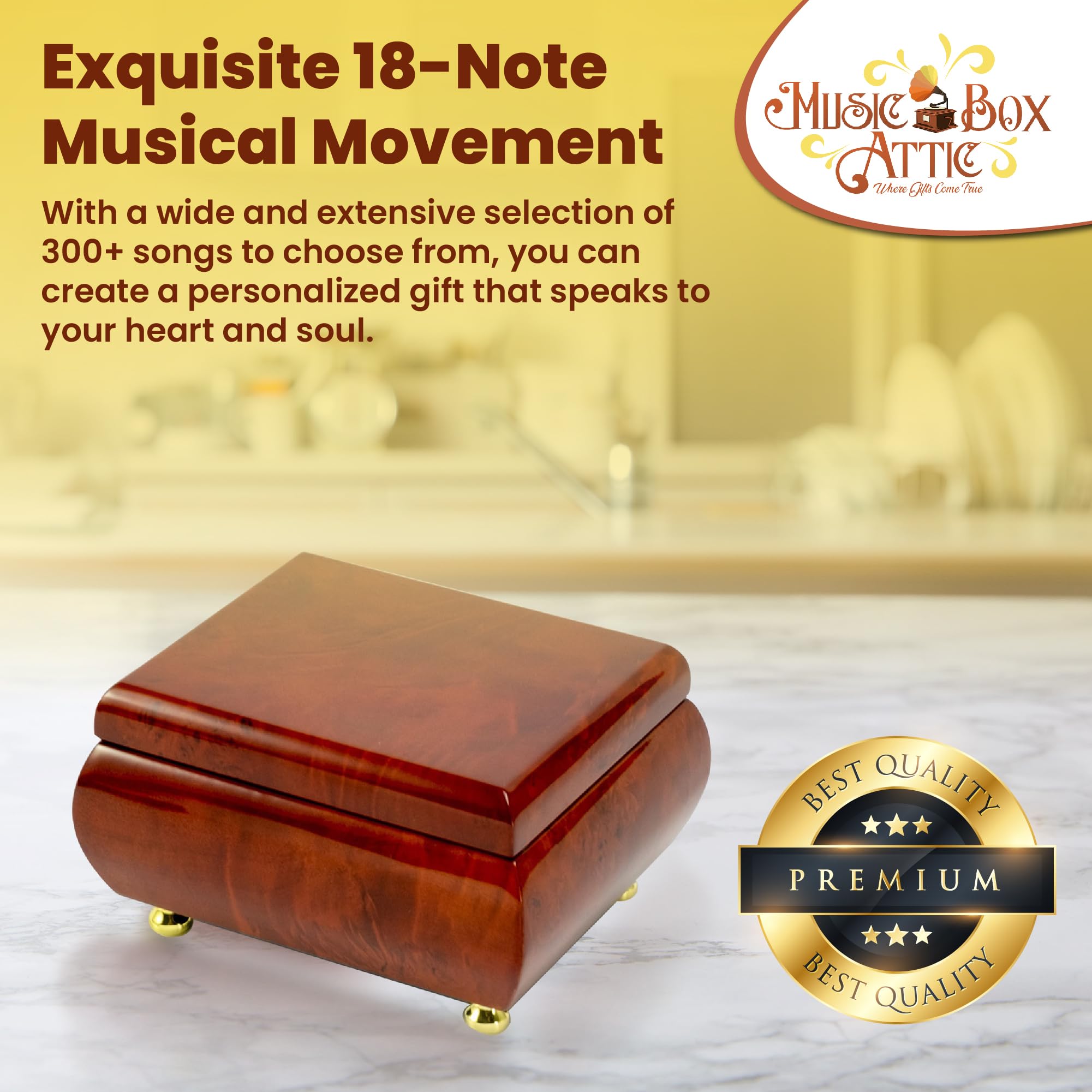 23-Note Hi-Gloss Music Box - Elegant & Timeless Design Plays 'Send in the Clowns' | Perfect for Weddings, Anniversaries & Home Decor