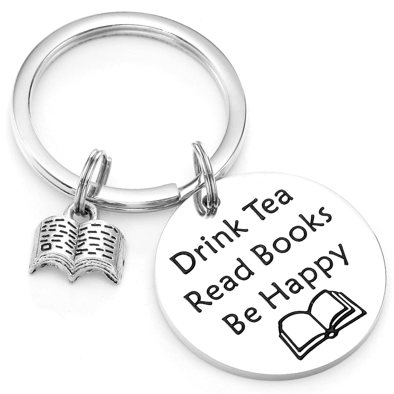 Kivosliviz Book Lovers Gift Keychain - Unique Reading Accessories for Bookworms, Readers & Book Club Members - Perfect Literary Gift for Women & Men - Great for Book Themed Parties, Reading Events & Bibliophile Collections