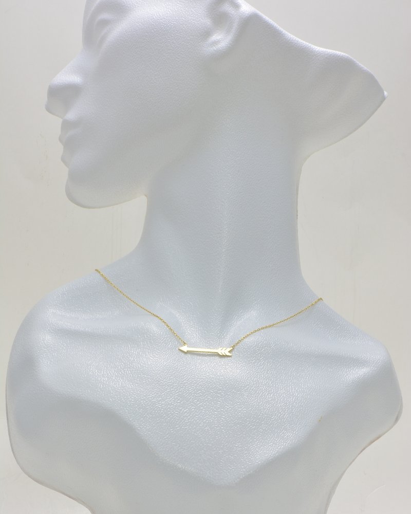 14K Yellow Gold Fancy Arrow Necklace for Women - Elegant Dainty Jewelry Gift for Birthday, Anniversary & Valentine's Day - Perfect for Everyday Wear & Special Occasions
