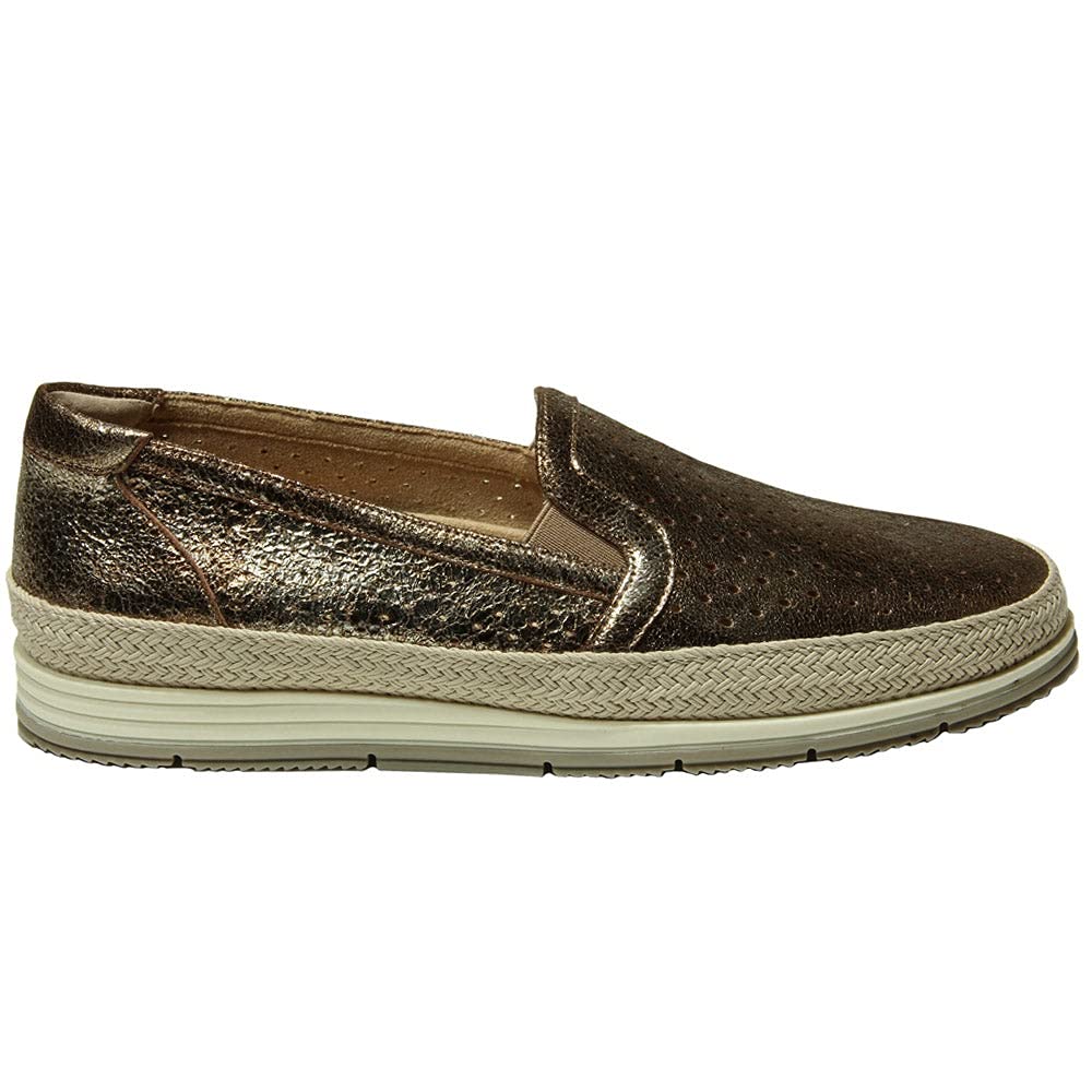 VANELi Women's Slip-On Sneakers Casual Shoes - Gold | Comfortable & Stylish for Everyday Wear, Walking, and Travel