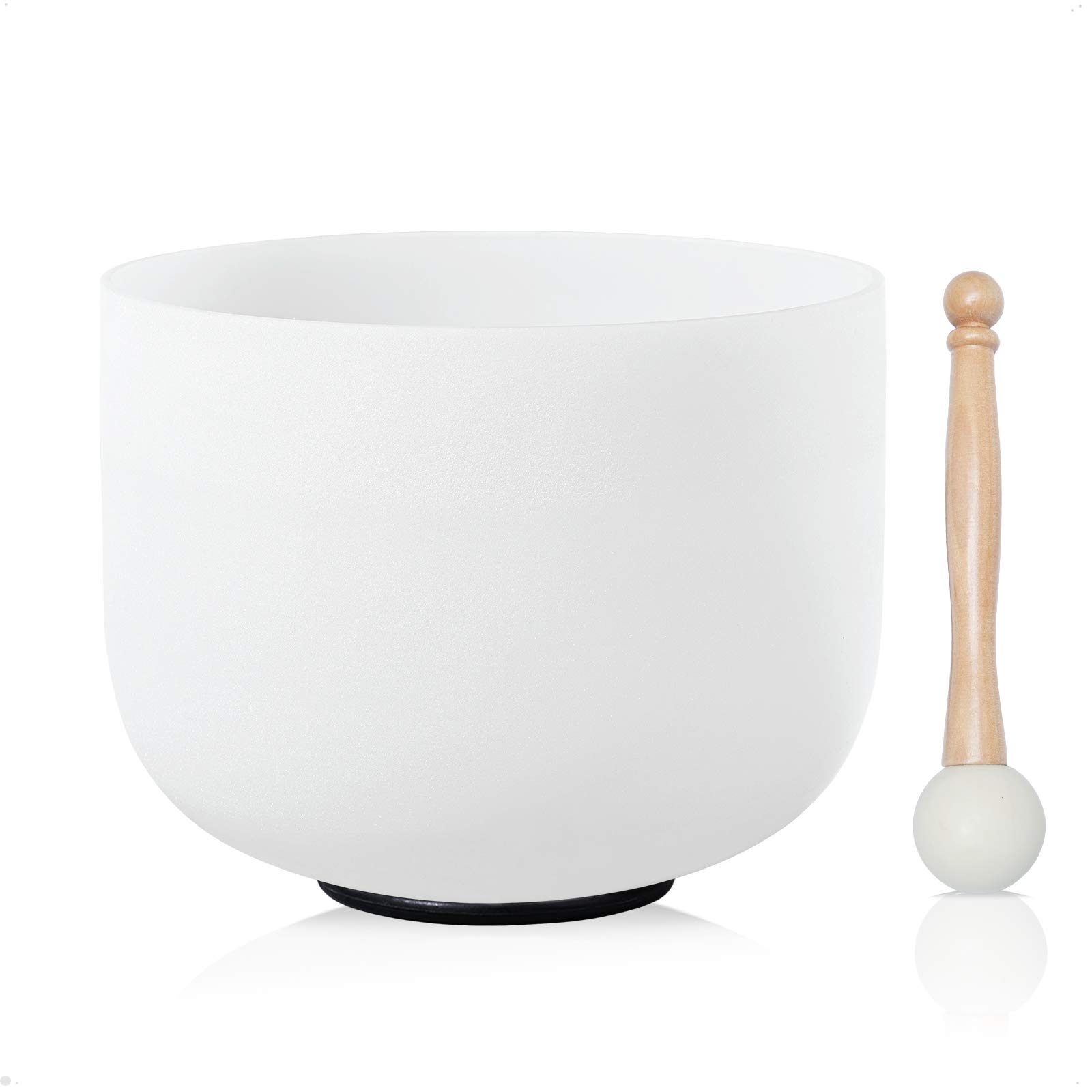 12 Inch B Note Crown Chakra Frosted Quartz Crystal Singing Bowl - Meditation, Yoga & Sound Healing Therapy for Chakra Balancing & Relaxation