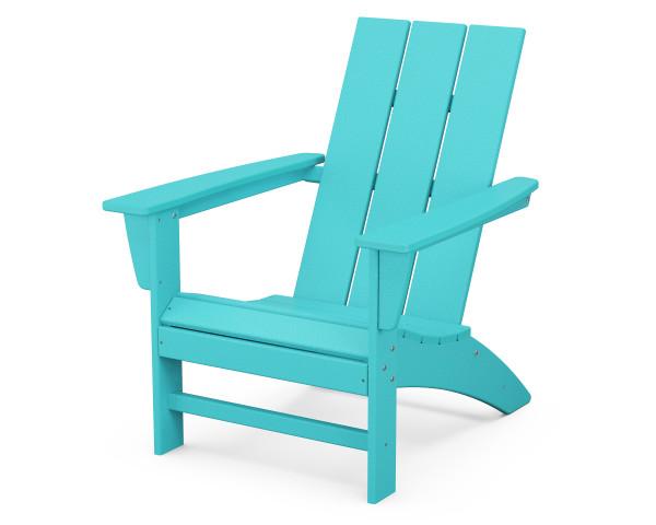 Polywood Aruba Modern Adirondack Chair - Weather-Resistant Outdoor Furniture for Patio, Garden & Poolside Relaxation