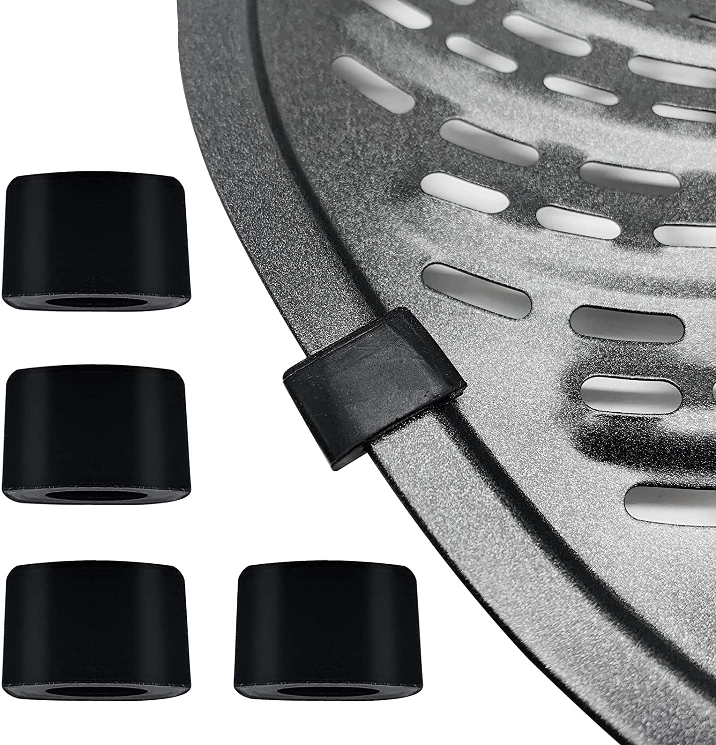 Premium 4-Pack Rubber Feet for 7QT PowerXL Gowise Air Fryers - Non-Slip Silicone Bumpers & Replacement Tips for Air Fryer Grill Pan Plate Tray - Perfect for Kitchen Safety & Stability