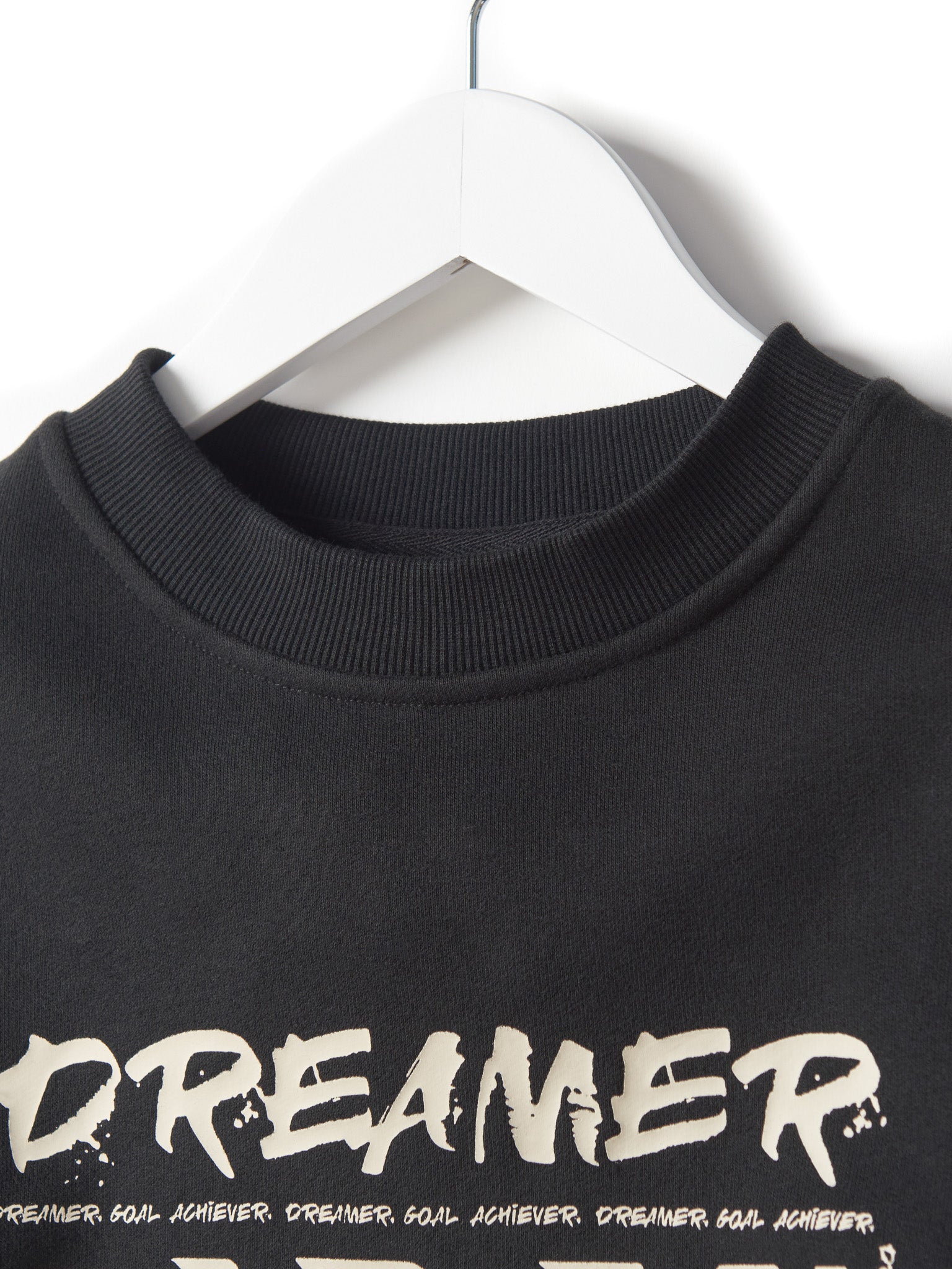 Adult Goal Achiever Crewneck Sweatshirt - Black | Motivational Casual Wear for Workouts, Gym & Everyday Inspiration