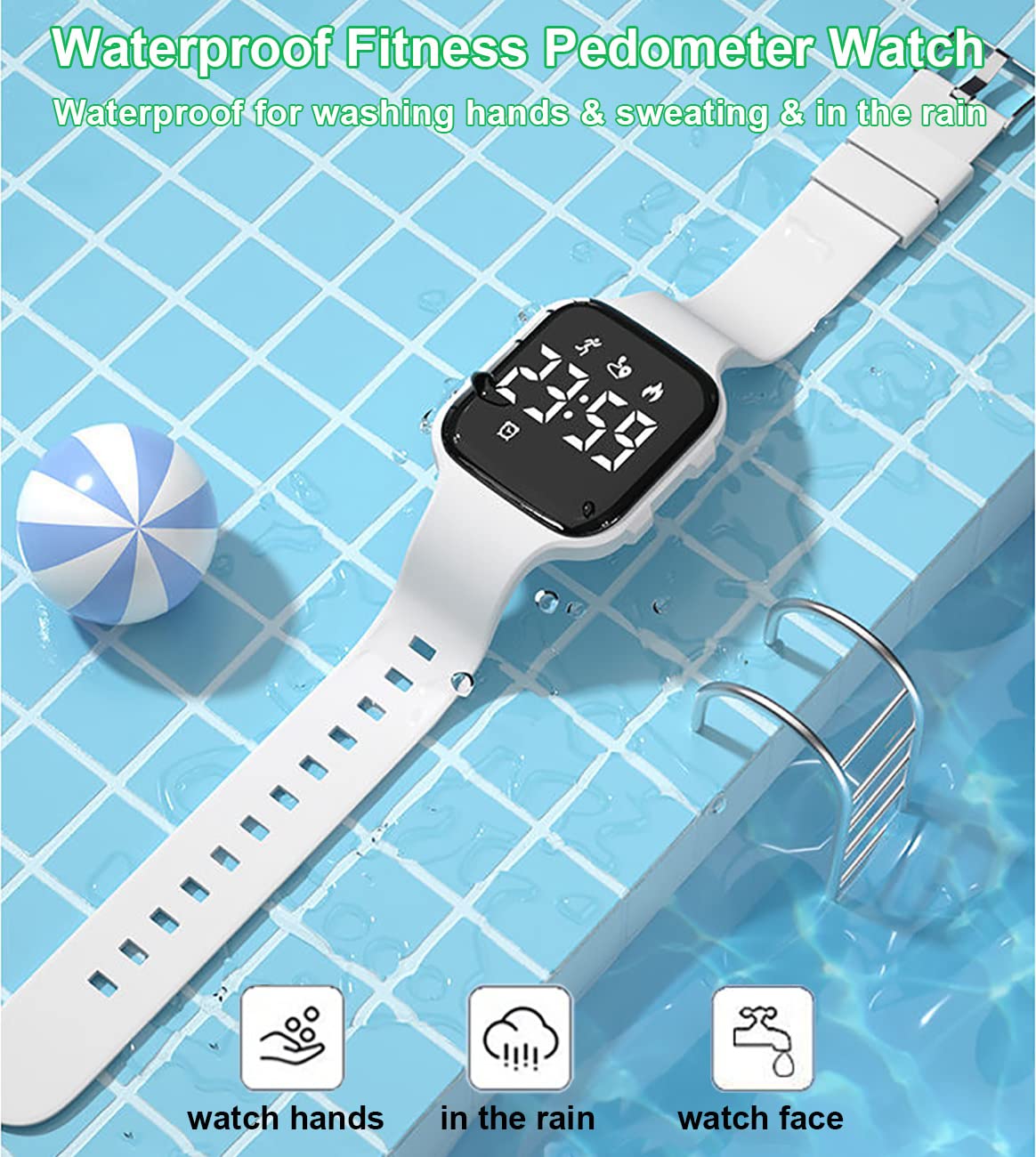 Kids Fitness Tracker Watch - Step Counter, Calorie & Distance Monitor with Timer, 2 Alarms, 21-Day Battery - No App/Bluetooth Needed - Rechargeable Digital Sports Watch for Boys & Girls - Perfect for School, Outdoor Activities & Daily Exercise