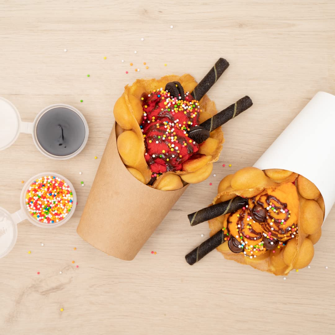 Restaurantware Bio Tek 12oz French Fry Containers - 100 Disposable Kraft Paper Charcuterie Cups with Incline Design | Stackable for Waffles, Chips, Popcorn | Perfect for Catering, Movie Nights & Party Snacks