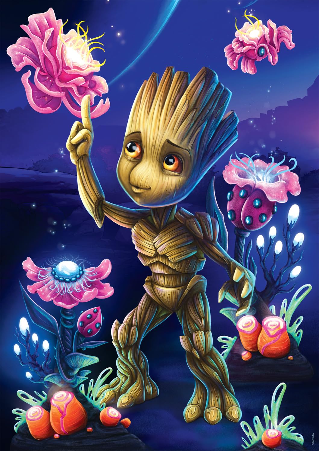 Buffalo Games Marvel I Am Groot 300 Piece Jigsaw Puzzle for Adults - Challenging Puzzle Game for Family Game Nights & Collectors - Finished Size 21.25x15 Inches - Perfect for Home Decor, Gifts & Relaxation