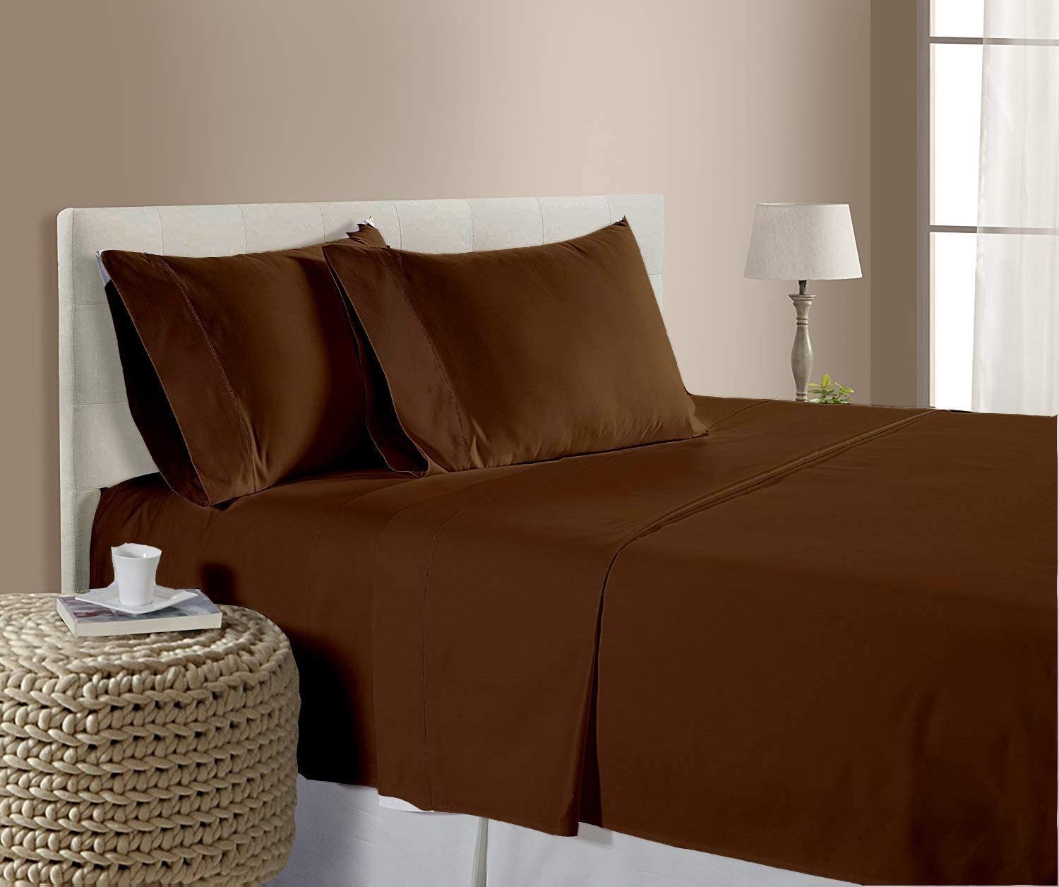 Organic Cotton Deep Pocket Sheet Set - Full/Double Size, 850 TC for Adjustable Beds