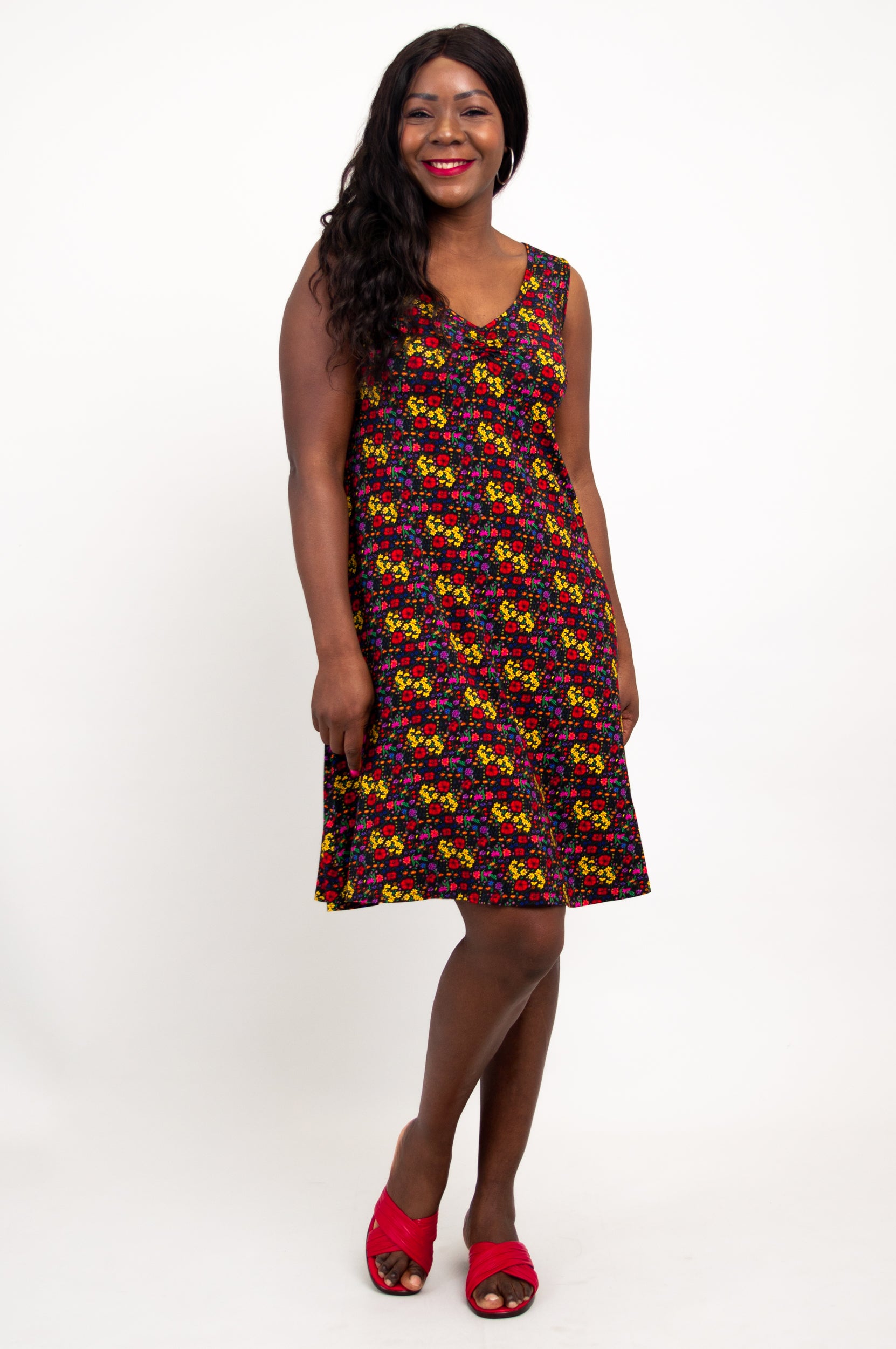 Lanai Sleeveless Midi Dress - Summerland Bamboo Fabric - Women's Flowy Beach Dress for Vacation & Outdoor Parties