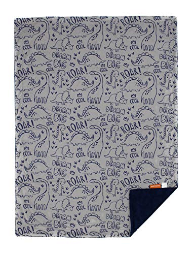 Bb Navy Dinosaur Roar, Navy Minky Smooth
