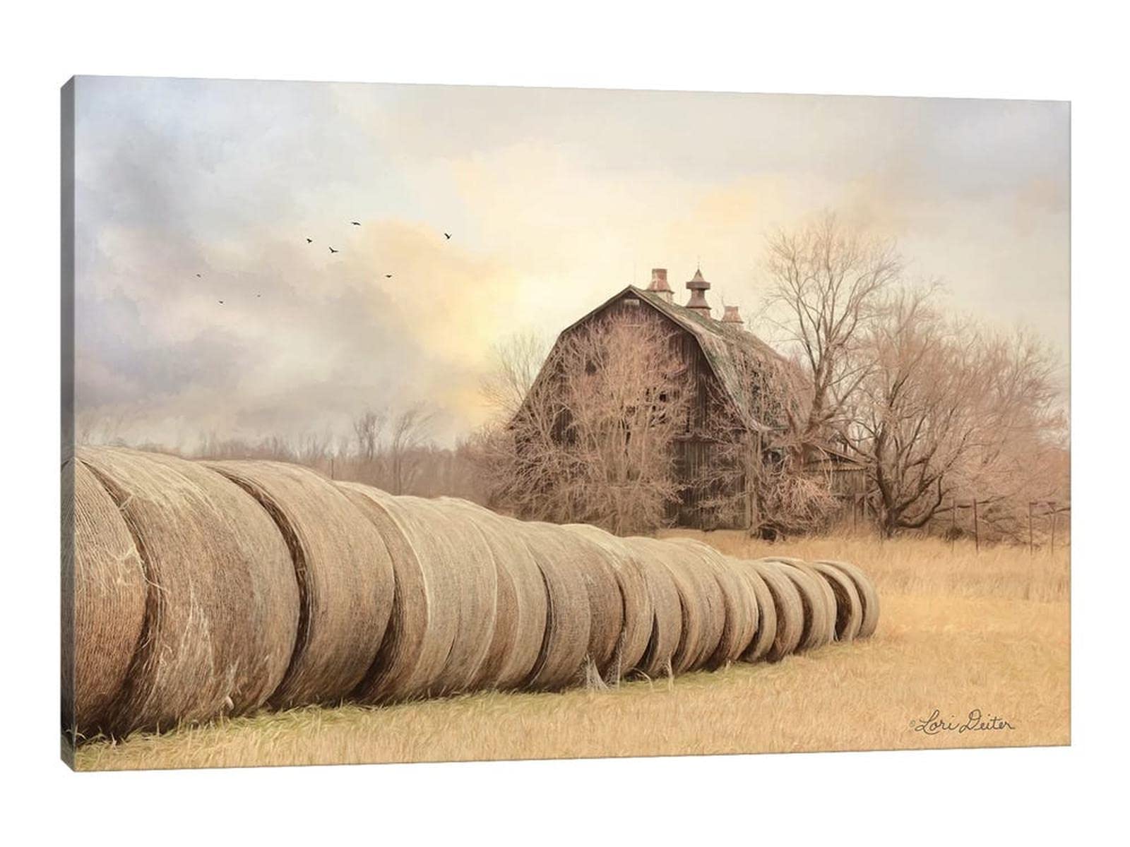GUTTATY Farmhouse Wall Art - Large 32”x48” Framed Canvas Barn Painting, Rustic Country Home Decor for Living Room, Bedroom & Office | Farmhouse Pictures Wall Decor | Ready to Hang