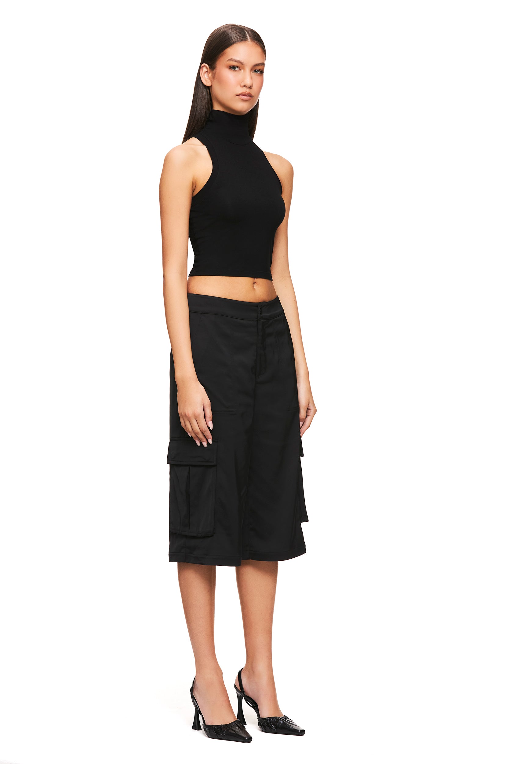Lori Black Shorts for Women - High Waist Casual Summer Shorts | Comfortable Stretchy Fabric for Gym, Running, Yoga & Outdoor Activities