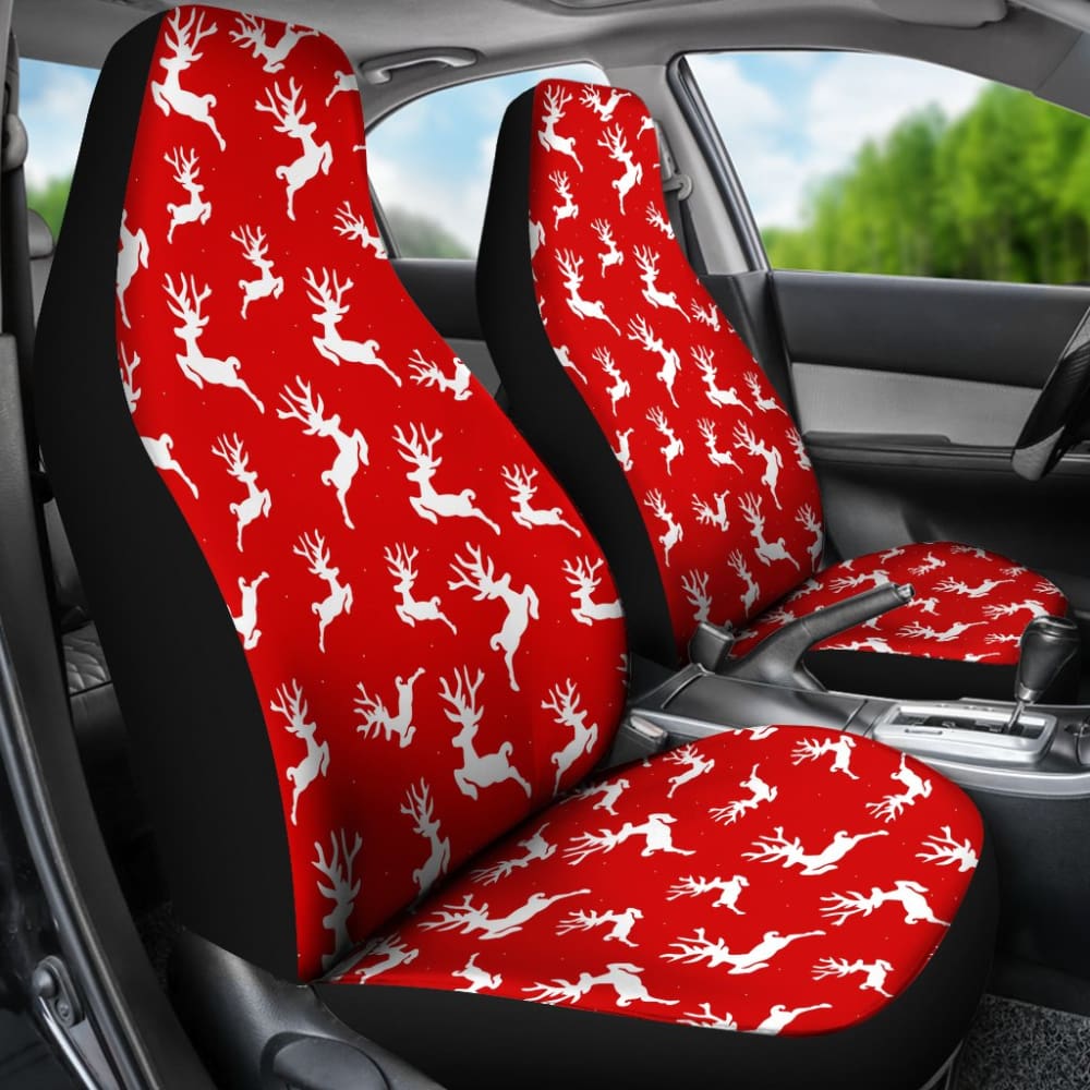 Best Christmas Reindeer Car Seat Covers - Perfect Holiday Gift for Car Lovers (210601) | Great for Winter Road Trips & Festive Decorations
