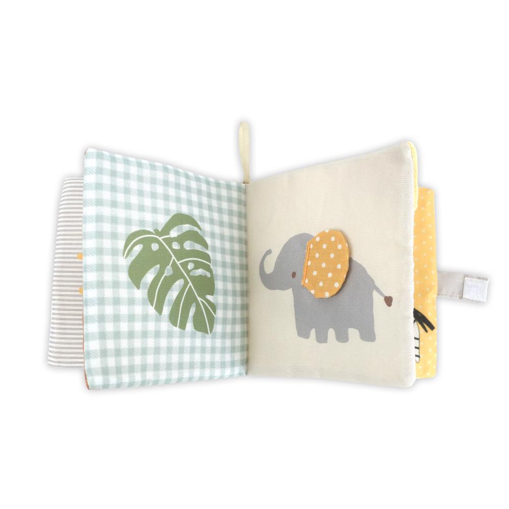 Soft Fabric Book Safari and Friends - Interactive Baby Cloth Book for Early Learning, Sensory Development & Storytime - Perfect for Infants, Toddlers & Preschoolers (Gift Idea)