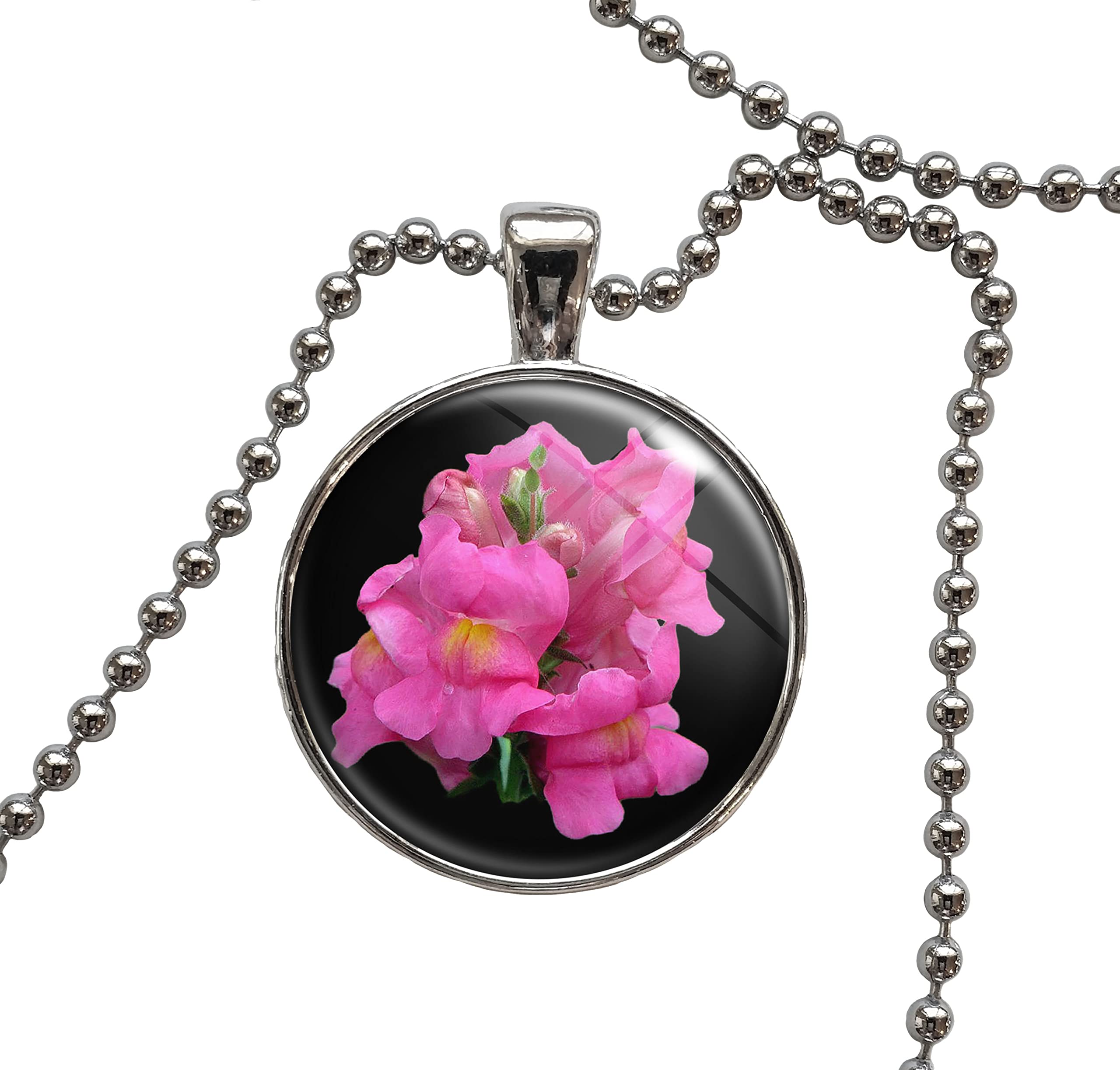 Pink Snapdragon Flower Pendant Necklace for Women - Dainty Floral Jewelry Gift for Her - Perfect for Valentine's Day, Anniversary & Everyday Wear