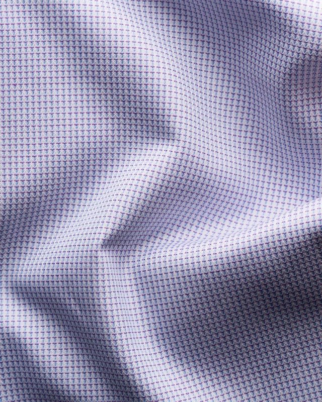 ETON Dobby Shirt SC Classic Fit Cutaway Collar Light Purple Men's Dress Shirt for Business & Formal Occasions