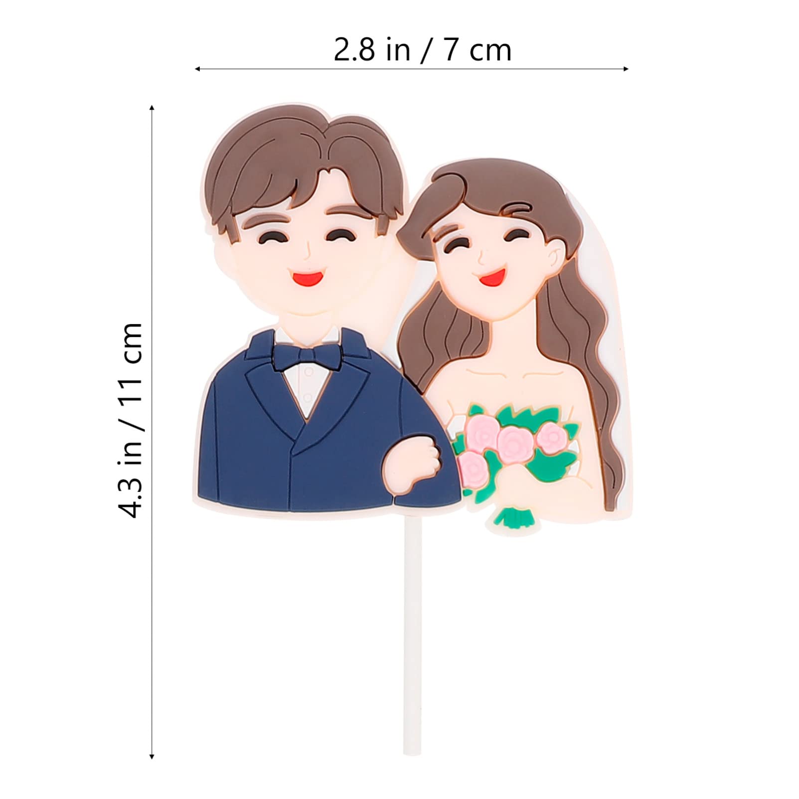 7pcs Valentine's Day Cake Toppers - Heart-Shaped Cake Inserts & Decorative Cards for Romantic Cakes, Cupcakes and Party Desserts - Perfect for Valentine's Day Celebrations, Wedding Anniversaries and Romantic Date Nights