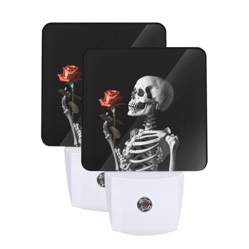 Skull Red Rose