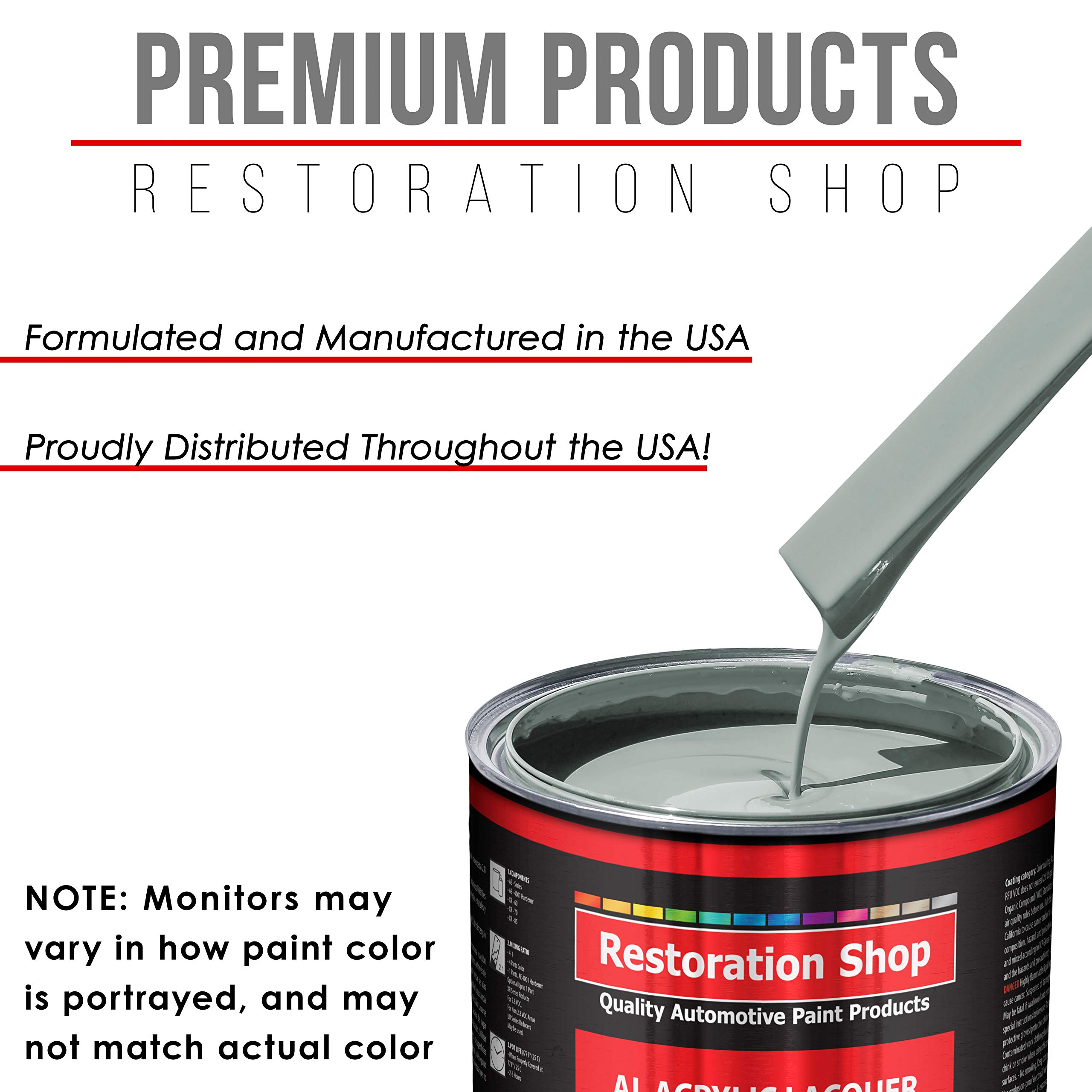 Restoration Shop - Fleet White Acrylic Lacquer Auto Paint (1 Quart) - Professional Gloss Finish for Cars, Trucks, Guitars & Furniture - High-Quality Automotive Refinishing Coating - Perfect for DIY Projects & Professional Auto Body Repair