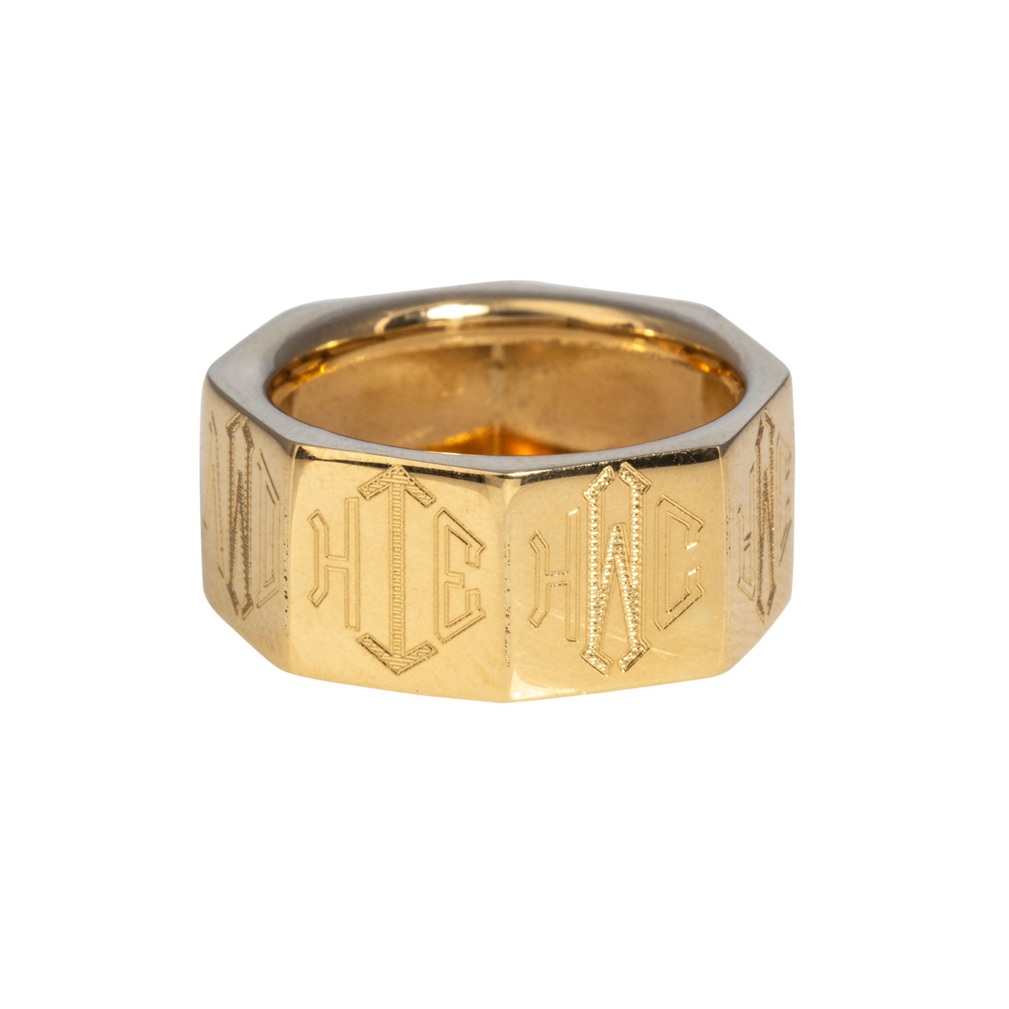 14K Gold Custom Engraved Family Ring - Personalized Name & Date Jewelry for Anniversaries, Weddings & Special Occasions