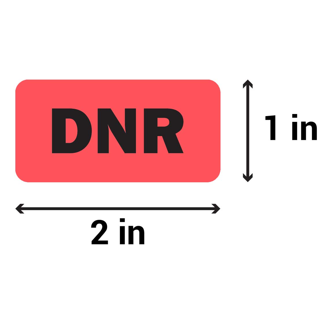 900 DNR Label Stickers, 1 x 2 Inch Do Not Resuscitate Stickers - Medical Prescription Labels for Medication, Veterinary, Pharmacy Files & Folders - 3 Packs of 300 Labels - Ideal for Hospitals, Clinics & Emergency Medical Kits