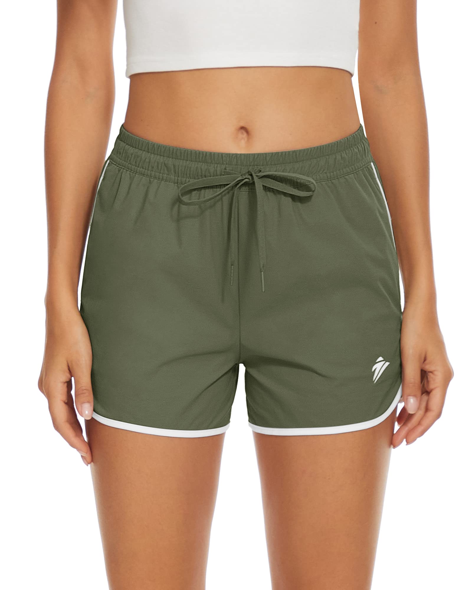TACVASEN Women's Hiking Shorts with Pockets - Quick Dry Lightweight Outdoor Running Shorts - Breathable Active Sports Shorts for Hiking, Running, Gym & Travel