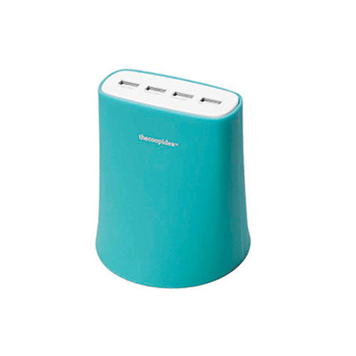 Thecoopidea Jelly 4-Port USB Charger (5.1A) - Fast Charging for iPhone, Android, iPad & More | Perfect for Home, Office & Travel