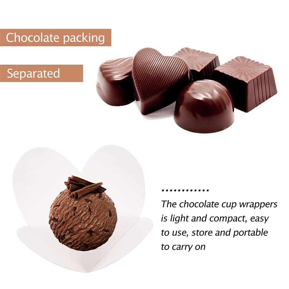 200pcs White Kraft Chocolate Paper Candy Cups - Eco-Friendly Baking Liners for Cupcakes, Muffins & Cake Pops - Perfect for Weddings, Birthdays, Baby Showers & Cafes - Disposable & Food Safe Baking Supplies for Home & Professional Use