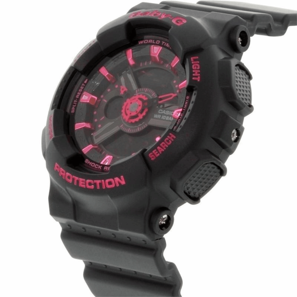 Casio Baby-G BA-111-1ADR Digital Sport Watch for Women - Shock Resistant, Water Resistant, LED Light - Perfect for Running, Swimming & Outdoor Activities
