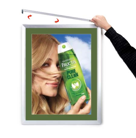 Premium Euro Style Slide-In Picture Frame for 22x34 Posters - Includes 2 Wide Matboards - Perfect for Home Decor, Gallery Walls & Office Art Displays