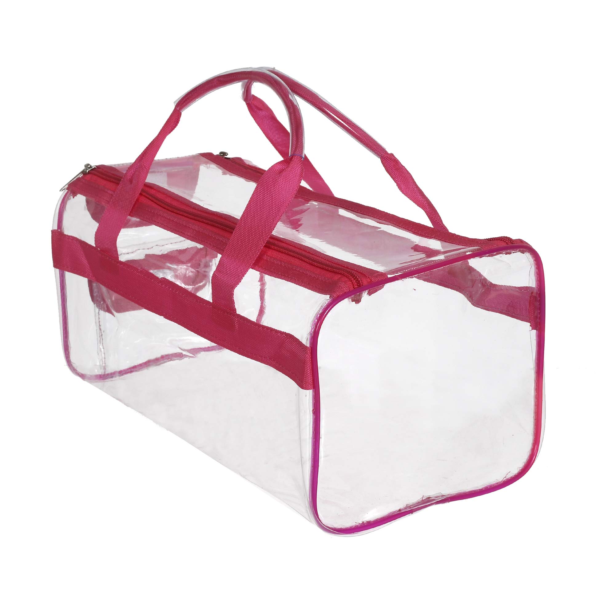 Kuber Industries Travel Toiletry Bag - Waterproof Cosmetic Pouch for Women & Men, Small Pink Organizer for Makeup, Shampoo, Toothbrush | Perfect for Vacation, Gym, Camping & Air Travel