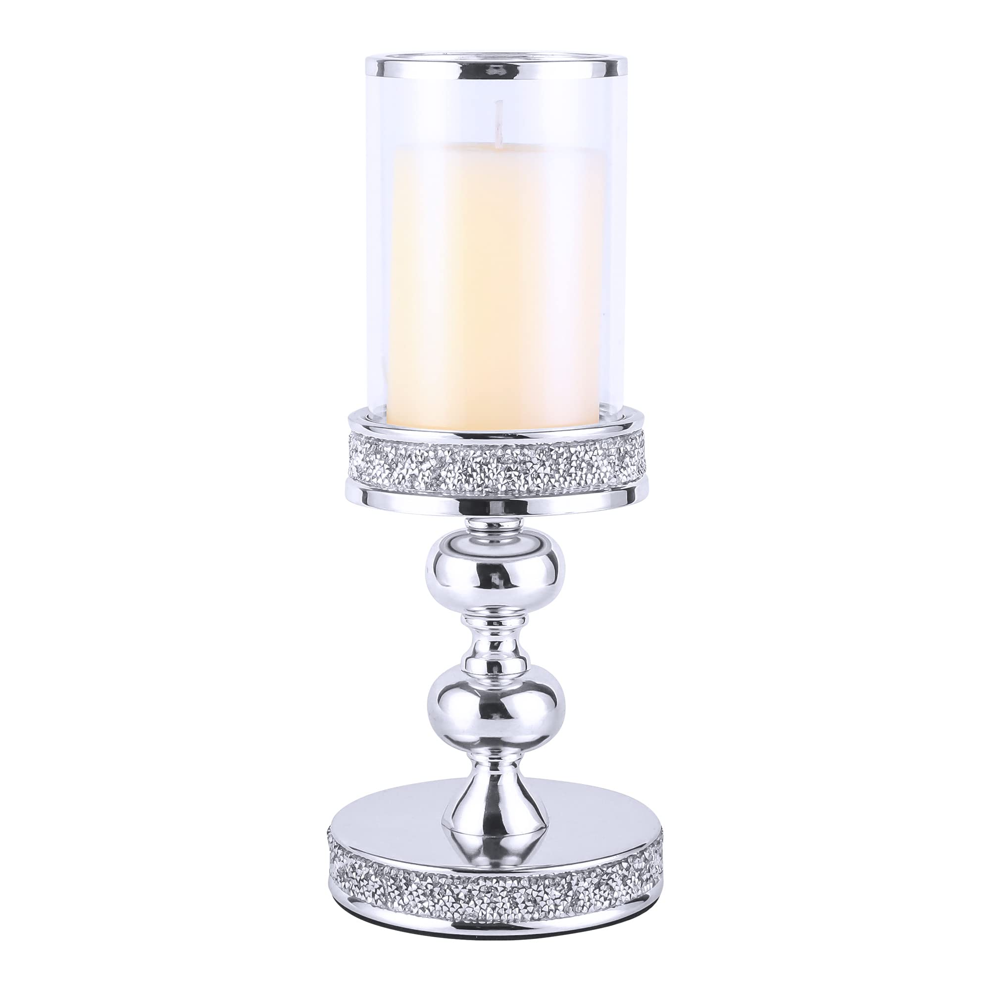Hanjue Silver Metal Candle Holders for 3