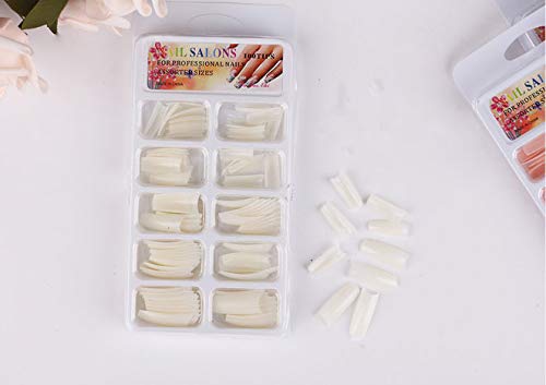 WOIWO 300PCS Fake Nail Patches - Natural French Press On Nails with Full Cover Tips | DIY Manicure Kit for Home, Salon & Party Use