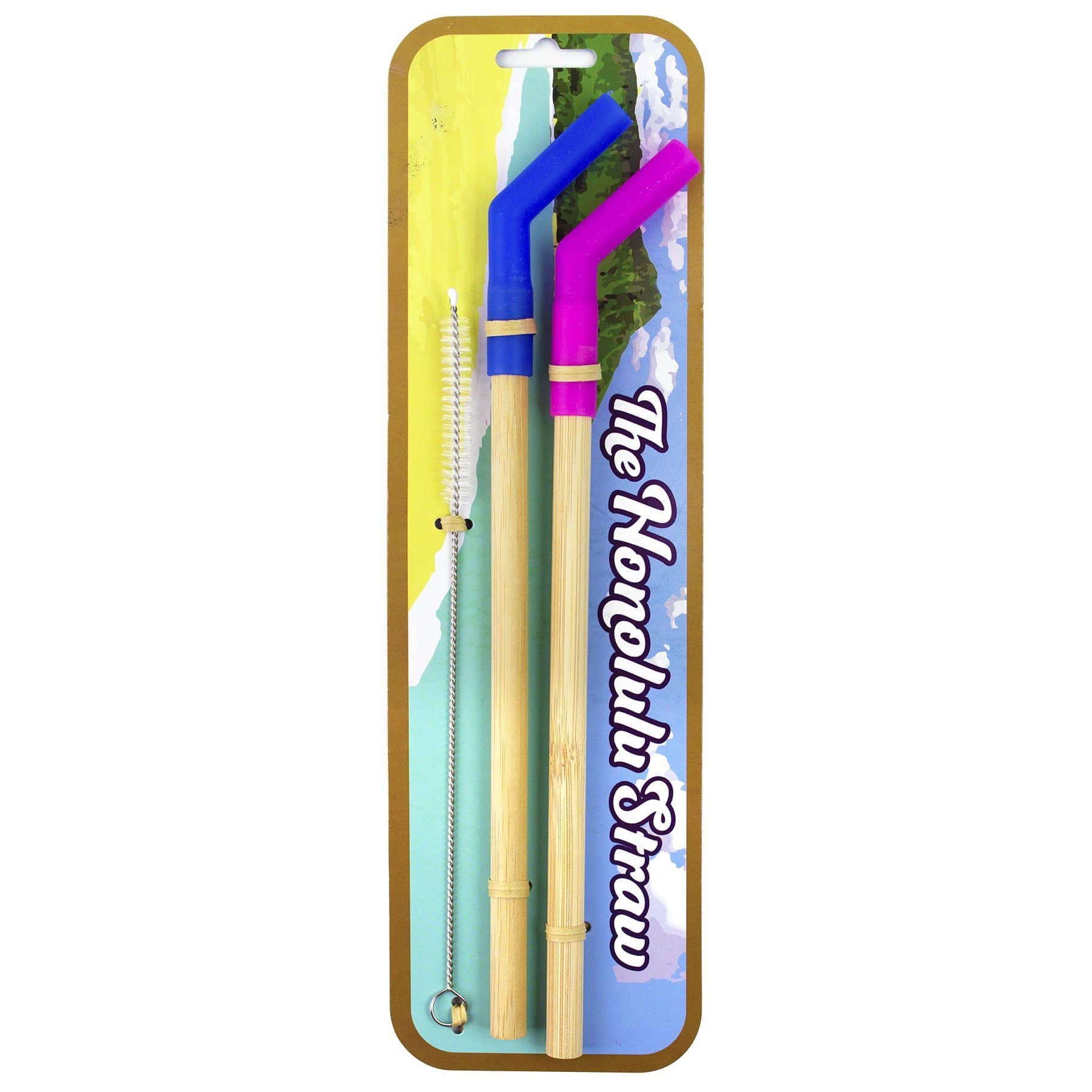 Eco-Friendly 2 Pack Bamboo Straws with Silicone Tips - Reusable & Biodegradable Drinking Straws for Smoothies, Cocktails, and Iced Coffee | Perfect for Home, Office, and Travel Use