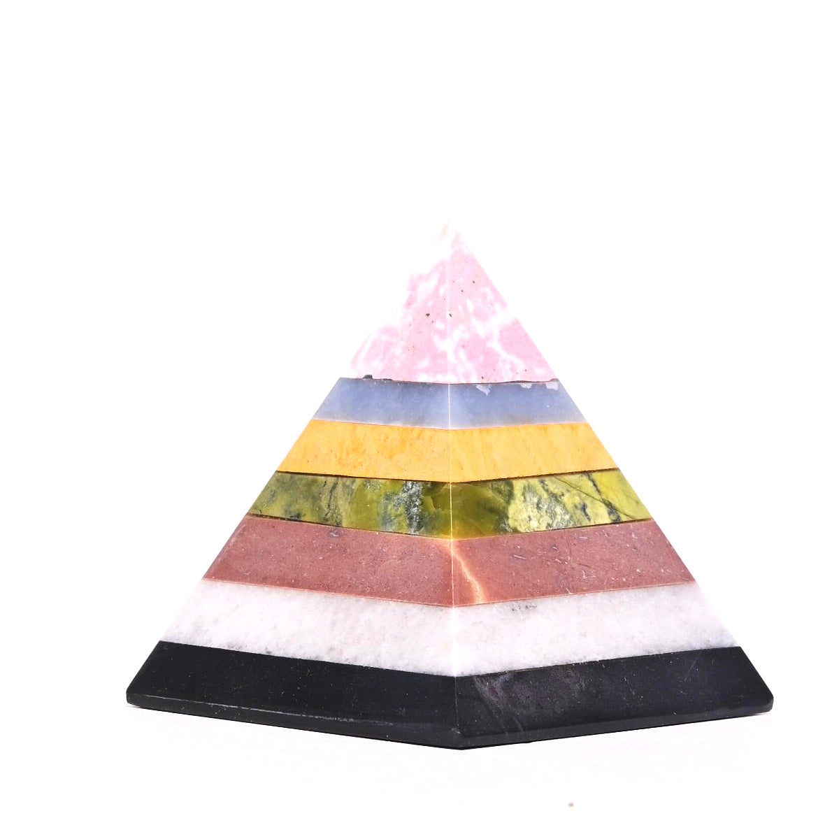 7 Chakra Healing Crystal Pyramids Set - Natural Stone Meditation Pyramid for Energy Balancing, Spiritual Growth & Home Decor - Perfect for Yoga, Reiki, Feng Shui & Gift Giving