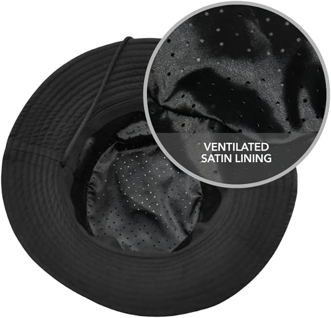 Waterproof Boonie Bucket Hat with Satin Lining - UPF 50+ Sun Protection for Outdoor Activities, Hiking, Fishing & Beach