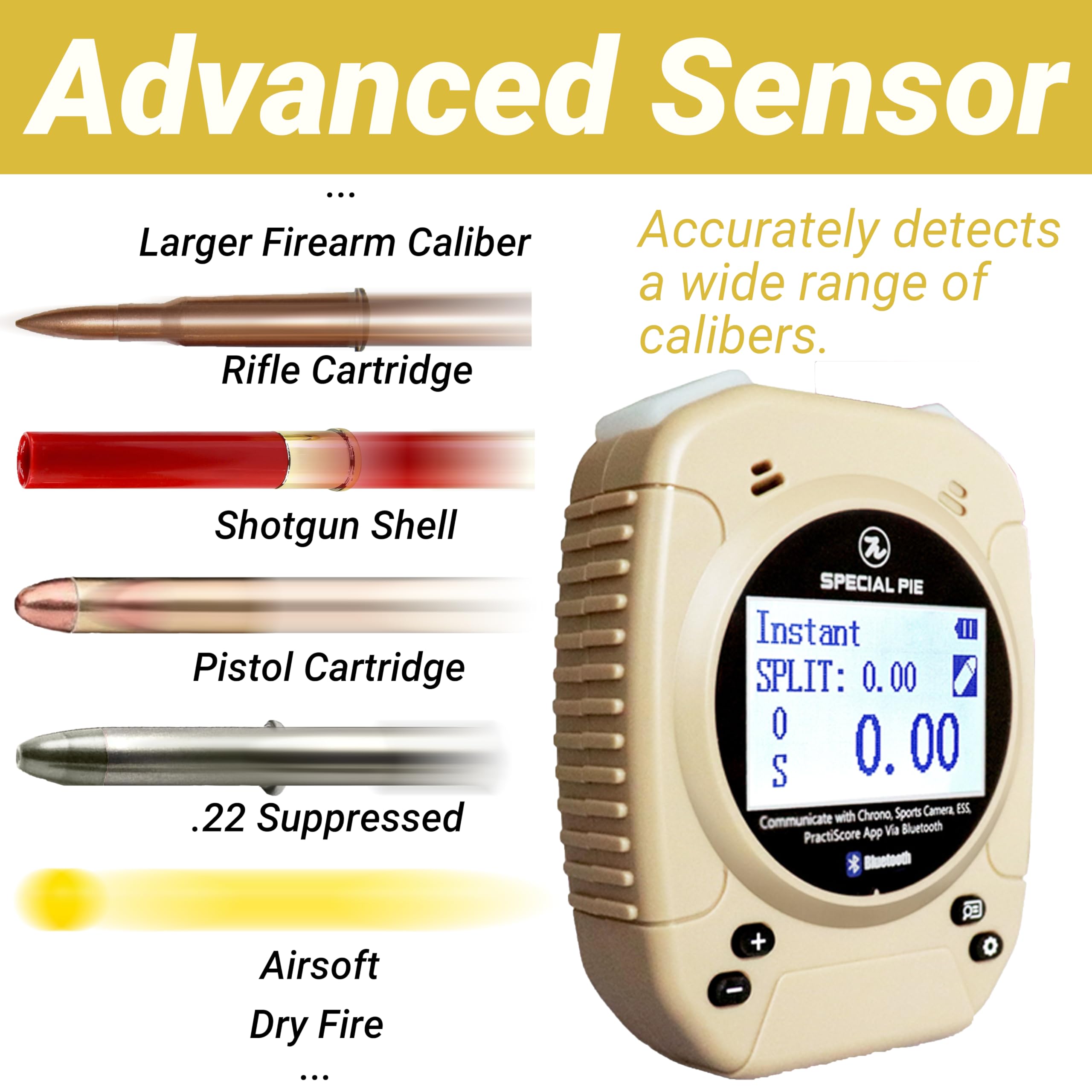 2025 Upgraded Shot Timer with Belt Clip - Multifunction Dry Fire Training Tool for Pistol & Rifle - Perfect for USPSA, IPSC, IDPA, 3 Gun & Steel Challenge Shooting Competitions - Improve Your Range Practice & Competition Performance