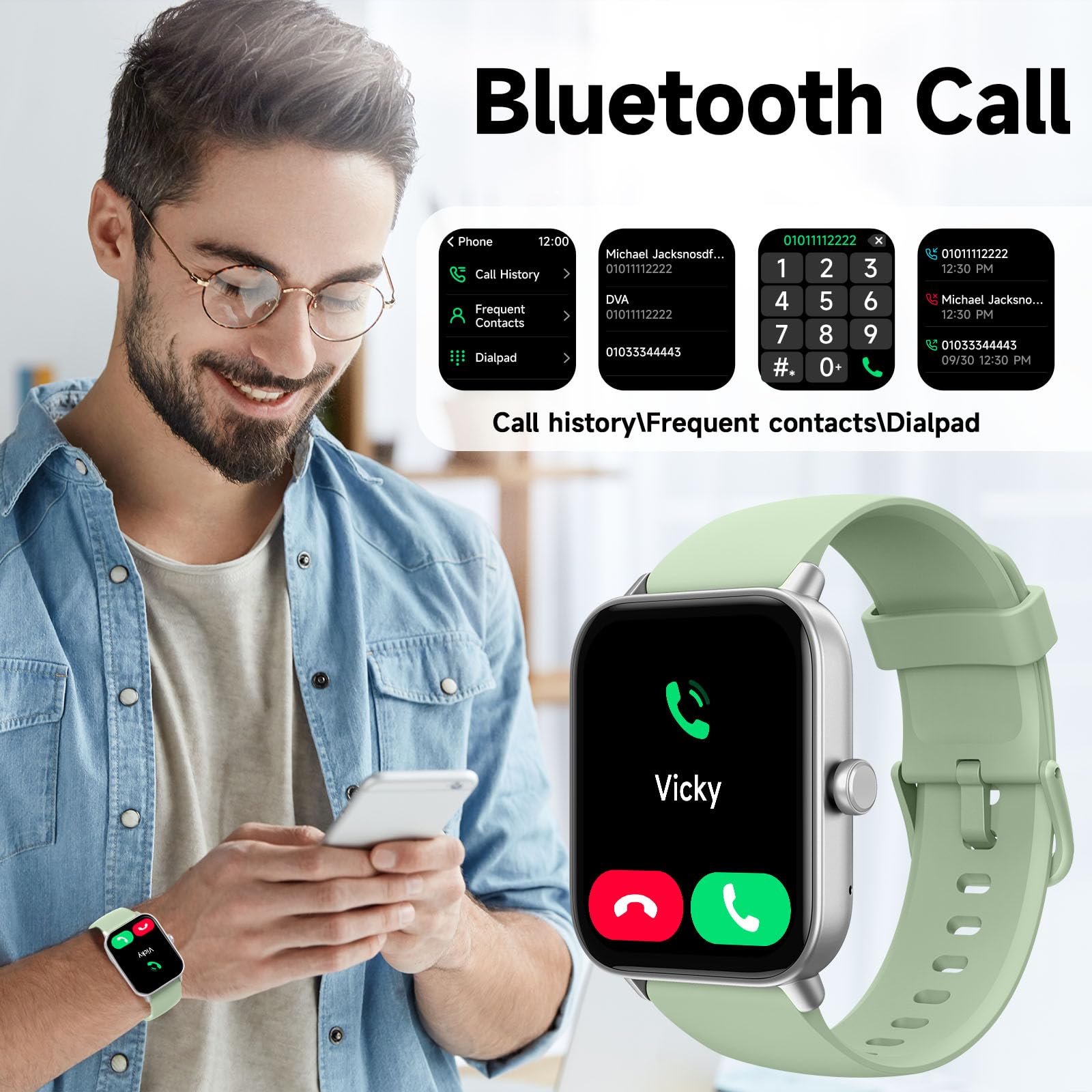 Smart Watch for Men & Women with Alexa Built-in, 1.8