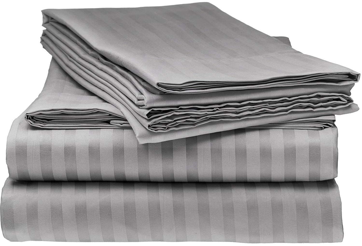600 Thread Count 100% Egyptian Cotton Deep Pocket Queen Sheet Set - 4-Piece Soft & Breathable Bedding for 11-16 Inch Mattresses (Silver Grey) | Luxury Hotel Quality Sheets for All Seasons - Perfect for Master Bedroom, Guest Room & Vacation Homes