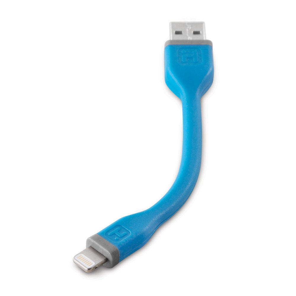 iHome Tangle-Free Lightning Cable for iPhone - 3ft/1m Blue MFi Certified 8-Pin Charging Cord for iPhone 14/13/12/11/X/8/7 - Perfect for Home, Office & Travel Charging
