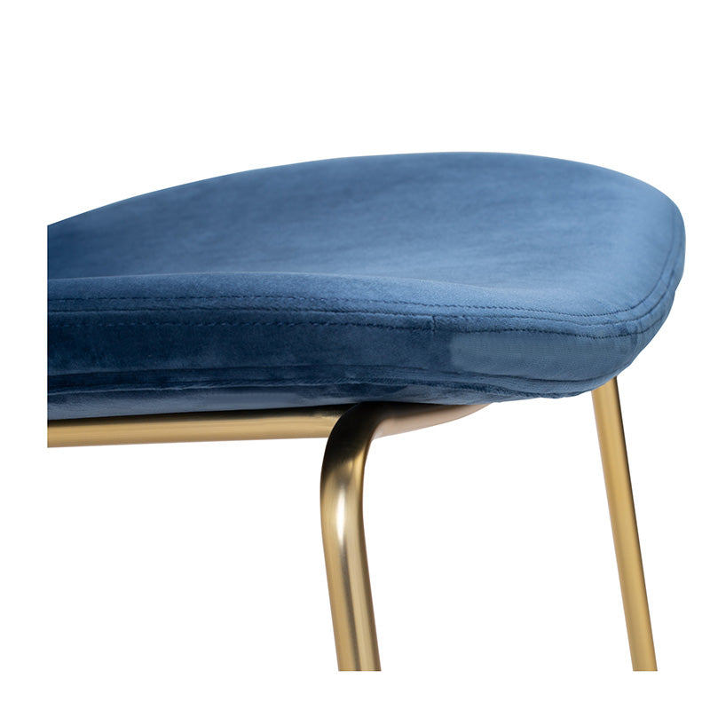 ADELIA Blue Velvet Dining Chair - Modern Upholstered Accent Chair for Kitchen, Dining Room & Home Decor