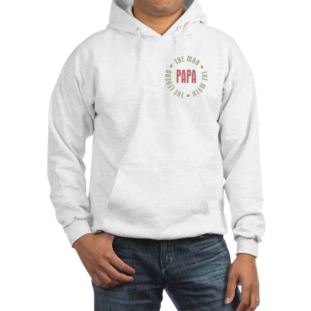 Papa Man Myth Legend Hooded Sweatshirt - Funny Dad Gift, Comfortable Cotton Pullover for Men - Perfect for Father's Day, Birthday & Family Gatherings